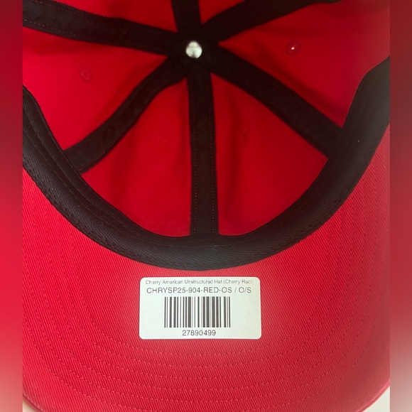 NEW SEASON ❤️ CHERRY LA AMERICAN UNSTRUCTURED HAT RED - Picture 5 of 7